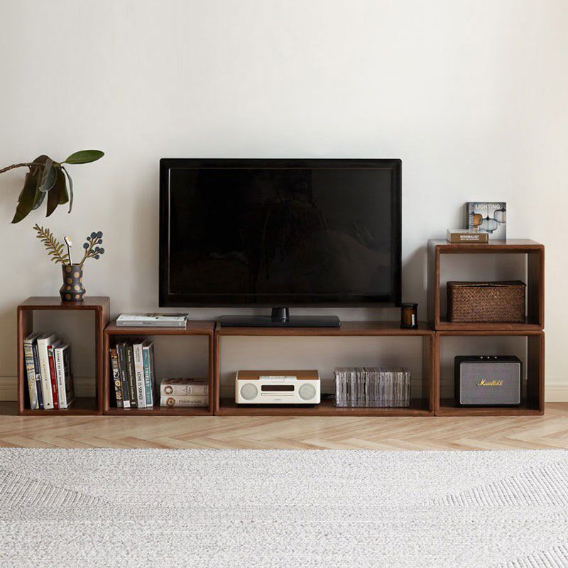 严选实木格子柜自由组合矮柜落地储物柜小方柜书柜书架隔断置物柜