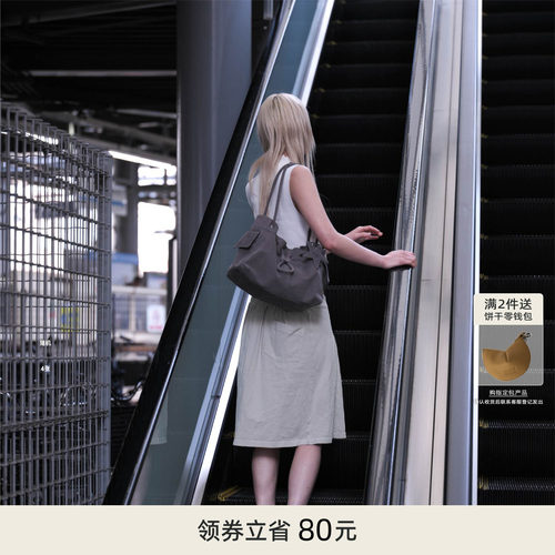 ECODAY原创设计束束包大容量抽绳水桶包女包单肩手提云朵包包通勤