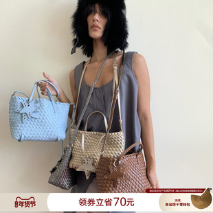 ECODAY秋冬新品原创设计斜挎编织包手提时尚出游通勤包女斜挎手拎