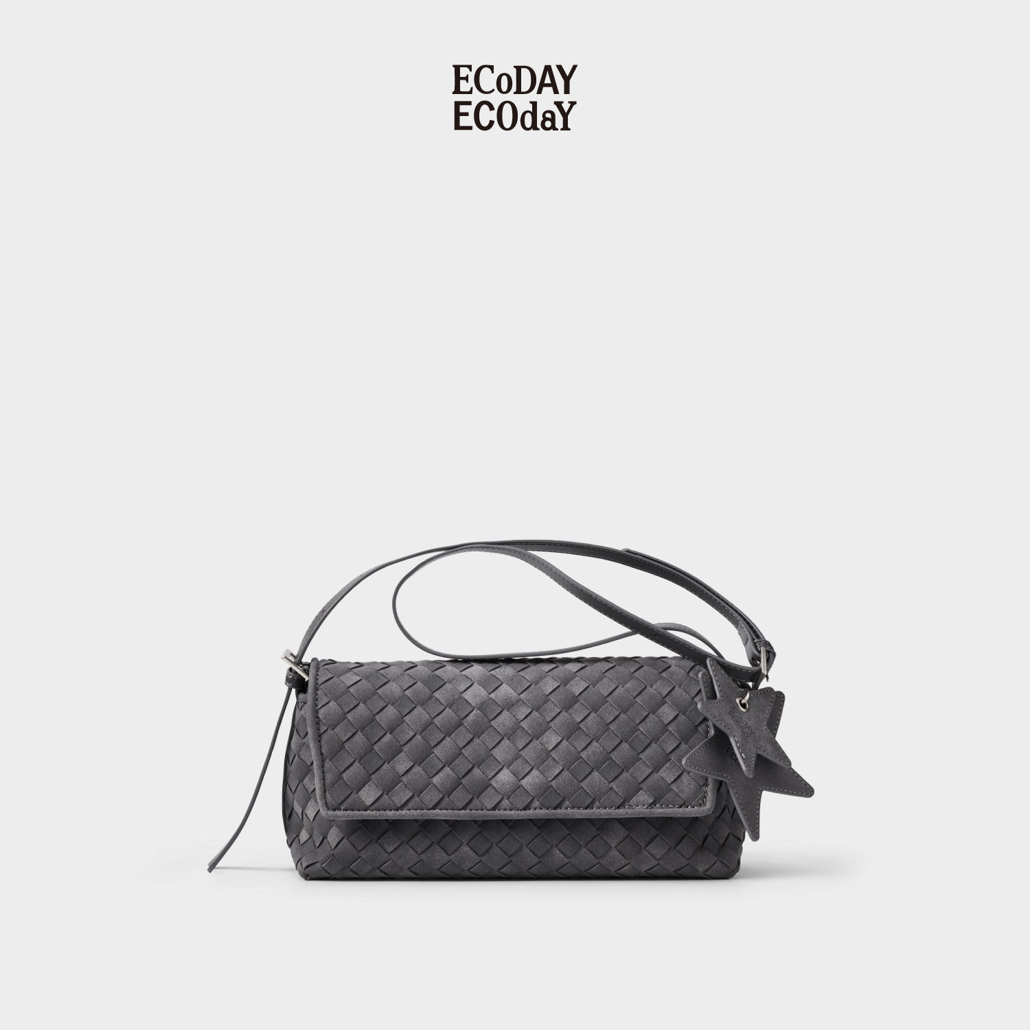 【9.7新品】ECODAY原创设计翻盖编织包信封包单肩包斜挎包出游女图片