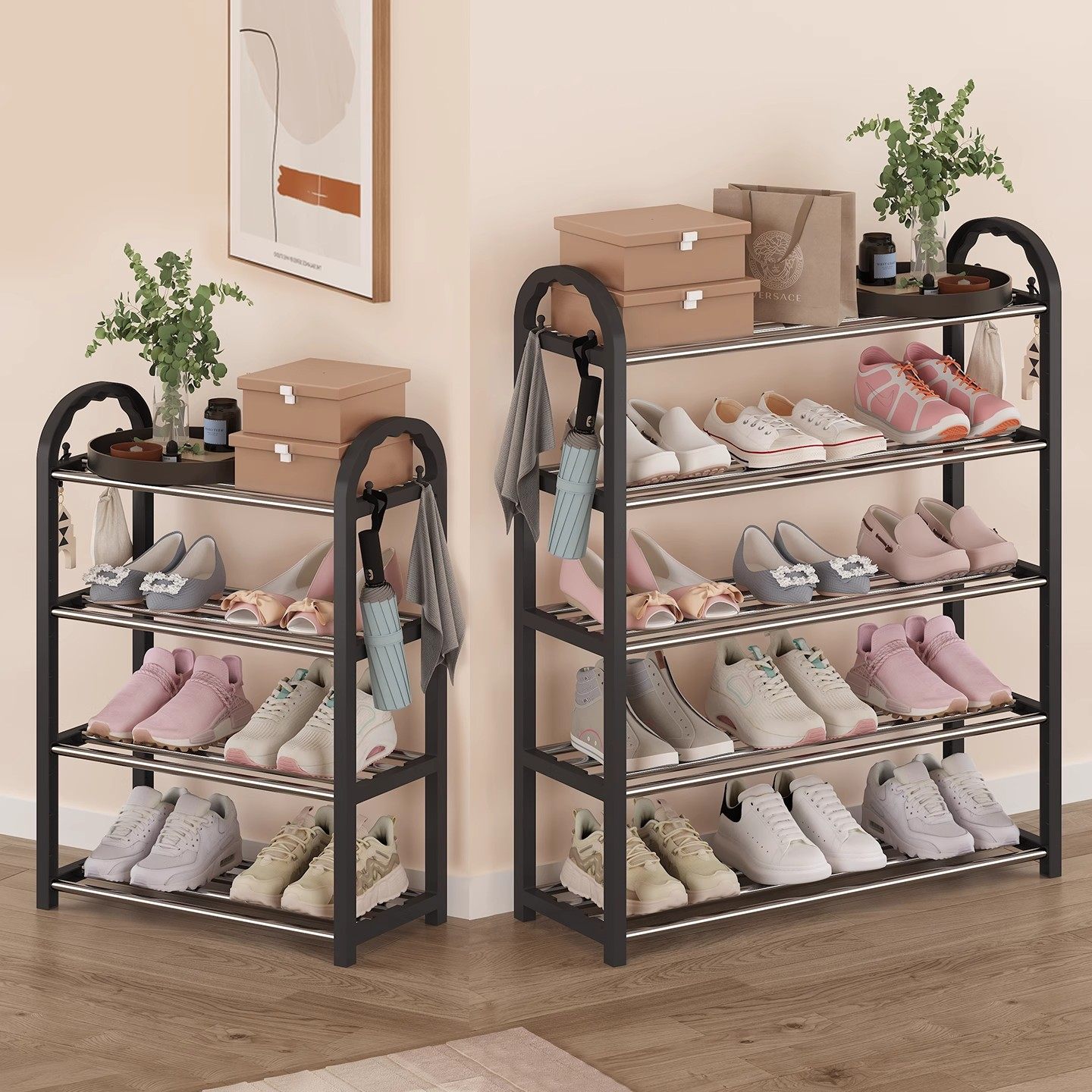 简易鞋架子多层家用鞋柜出租防潮宿舍入户门多功能鞋架一体置物架,住宅家具,鞋架,淘宝优惠券,粉丝福利购,淘宝优惠卷