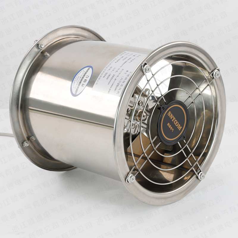 FS-8寸不锈钢低噪声轴流通风机工业圆筒管道式风机排风换气扇厂家