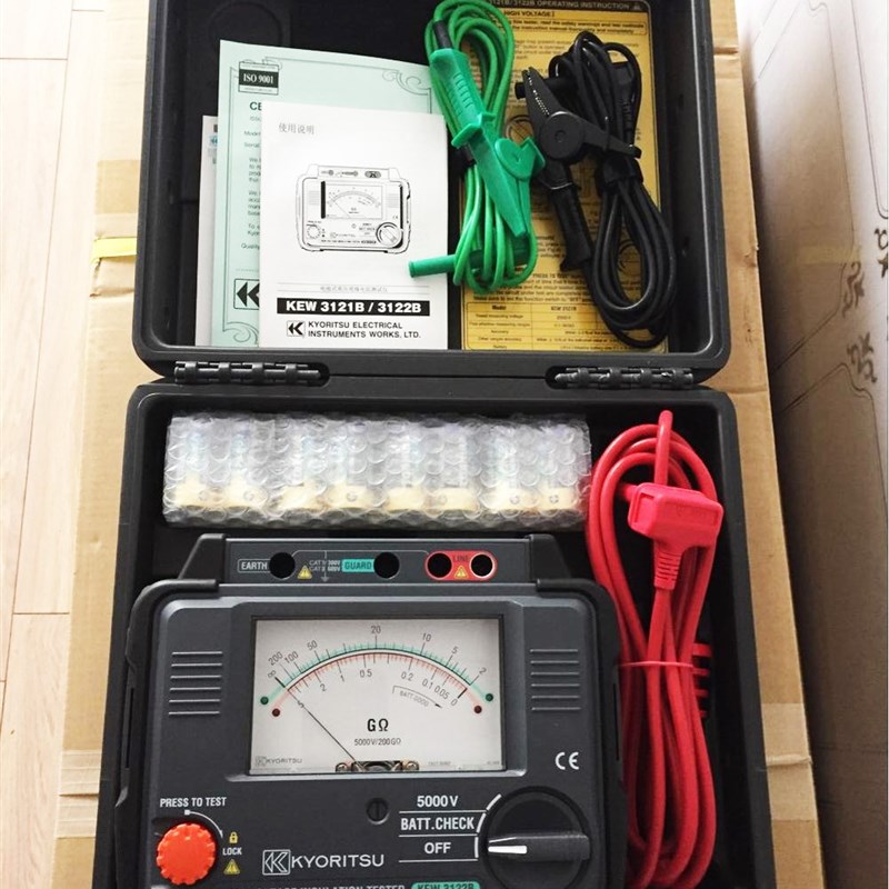 共立KYORITSU测试线7165A适用312B1 3122 3123 3125绝缘兆欧表棒