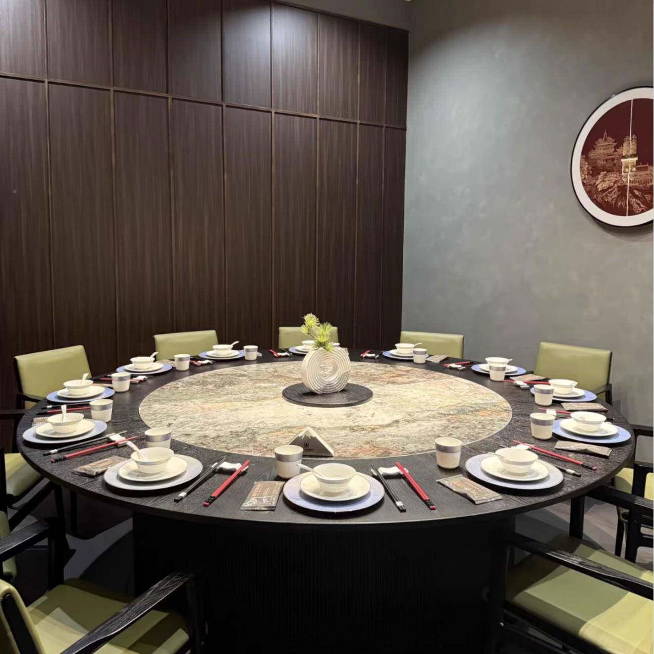 酒店电大圆桌动餐桌大圆桌1人205人30人2米厅餐所饭店会包厢电动