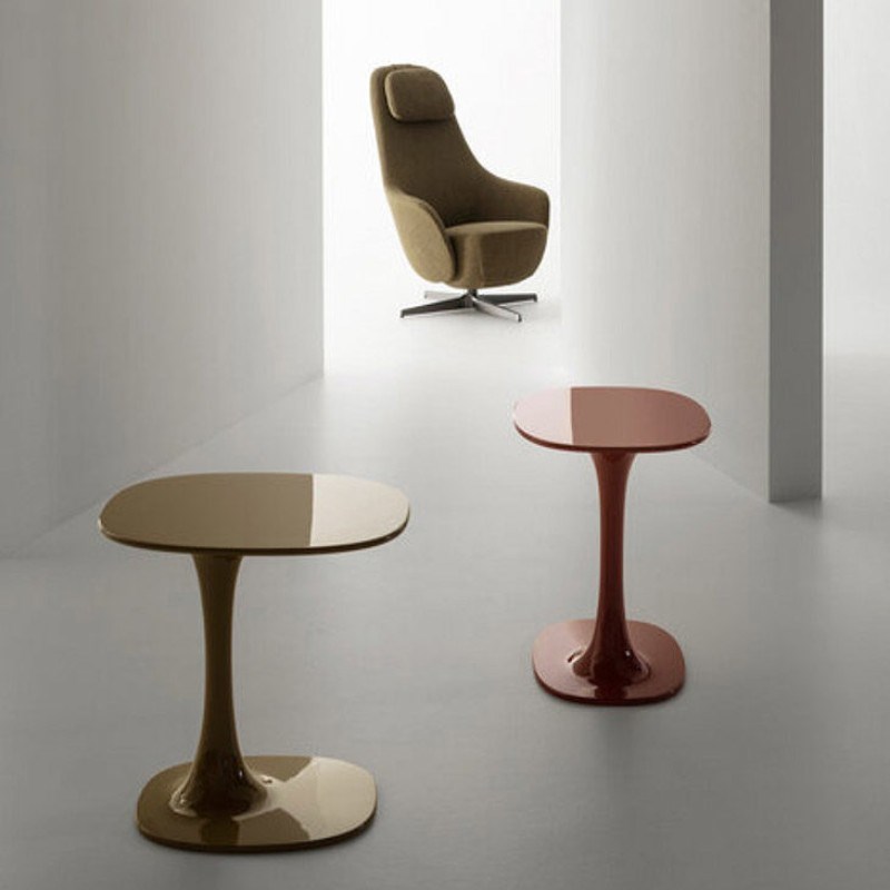 轻奢简约玻璃钢小户型茶几客厅z沙发边几丁字圆形蘑菇现代网红角