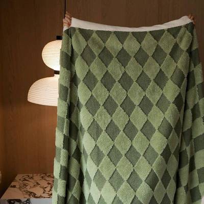 一条追剧好毯YLS-2023|简约室格子毛休闲沙毯毯办公午睡毯法兰绒