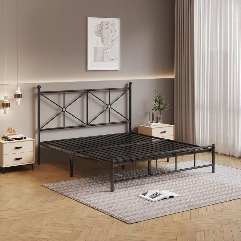 现YDK代民简约双人铁艺床出租屋单人铁床简易床铁架宿寓金公属床