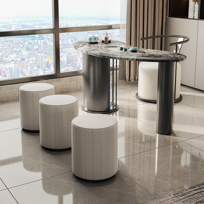 现代超晶石茶桌茶组合高端奢办公泡喝茶桌一体家用轻阳台小KDD茶