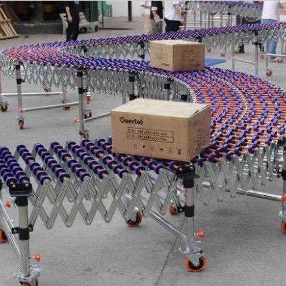 卸EPQ神器福来输轮搬运输送机可动伸货缩机无力卸货滚筒送机