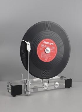 现代0384仿真立式黑胶唱机机留音样板间电柜片茶几家居客视厅饰品