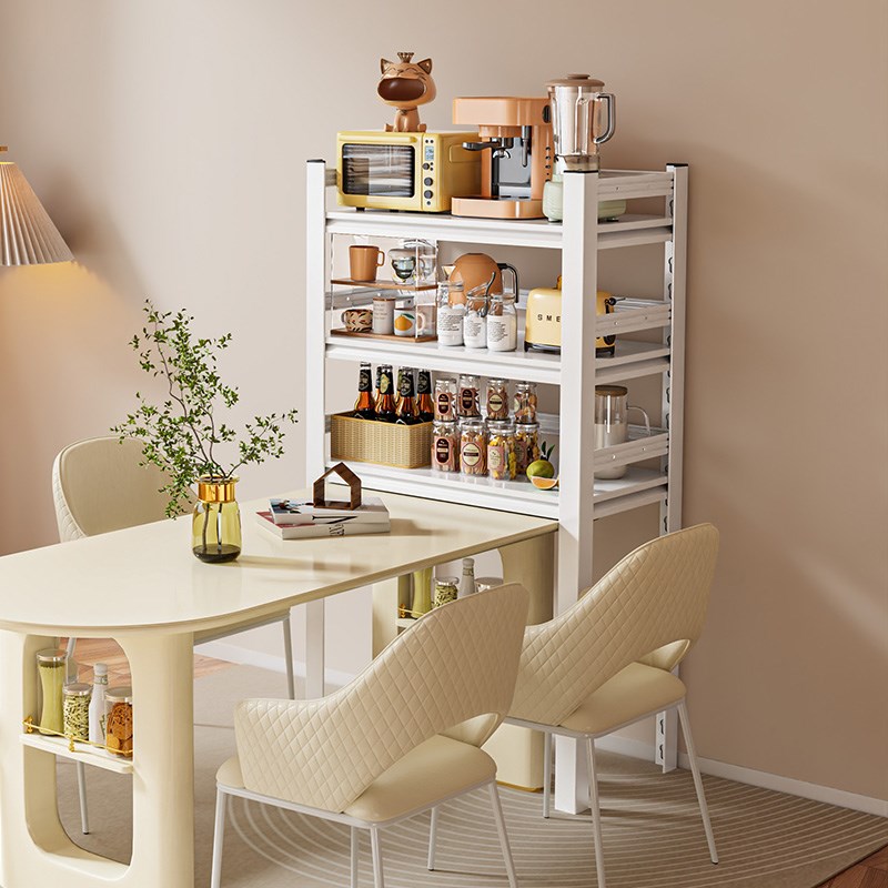 餐桌置物架餐边柜落地餐桌上x方收纳架靠墙厨房餐厅多层储物架子