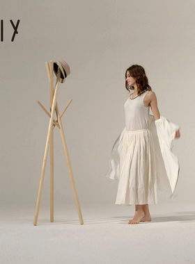 PIY衣帽架NUDE实木红点衣架落地卧室客厅简约Q创意家用挂衣架轻奢