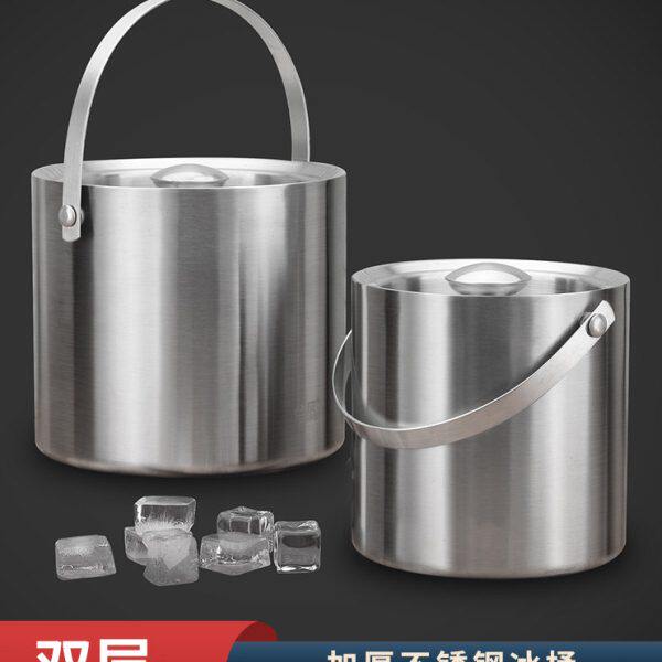 不锈钢冰桶商用酒吧KTV创意香槟装冰块酒桶家用储冰的冰镇啤酒桶