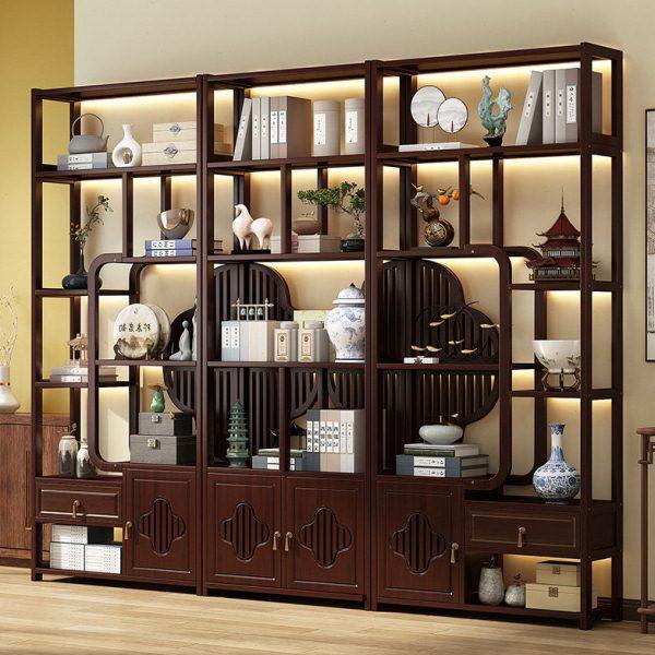 博古架实木新中式多宝阁茶室隔断茶具架子茶叶架展示柜茶柜置物架,住宅家具,多宝格/博古架,淘宝优惠券,粉丝福利购,淘宝优惠卷