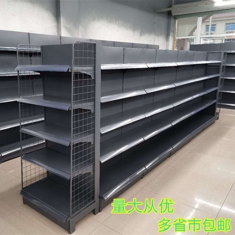 双面加厚超市货i架便利店小卖部文具店中岛展示架商场单双面货架