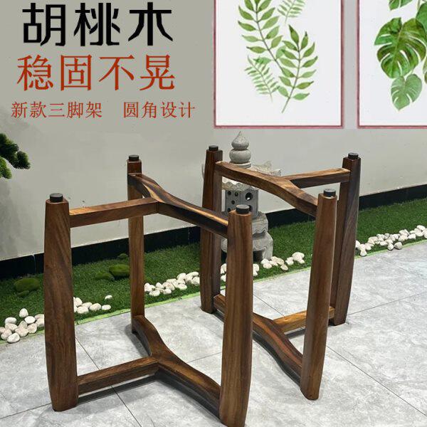 大板桌腿实木脚架大理石岩板餐桌支架圆桌茶几支撑腿茶桌书桌支架