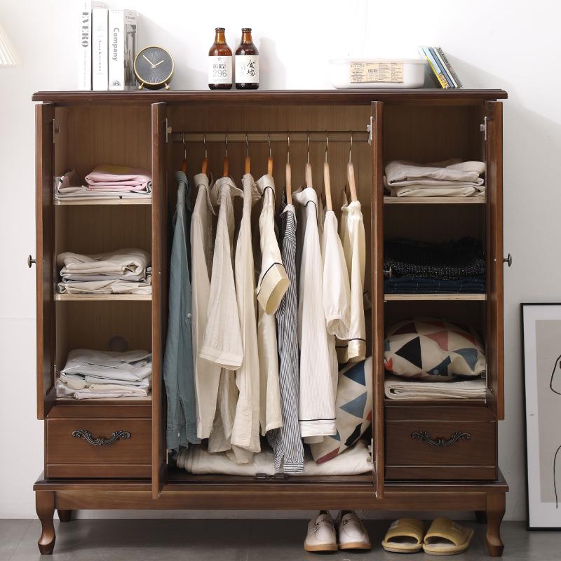 五柜实木简约现代卧室衣柜1衣柜挂小户型收柜子储物柜五斗斗橱纳