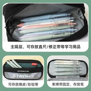 新款小学生笔袋高颜值ins风文具盒女孩款初中女S生大容量男生简约