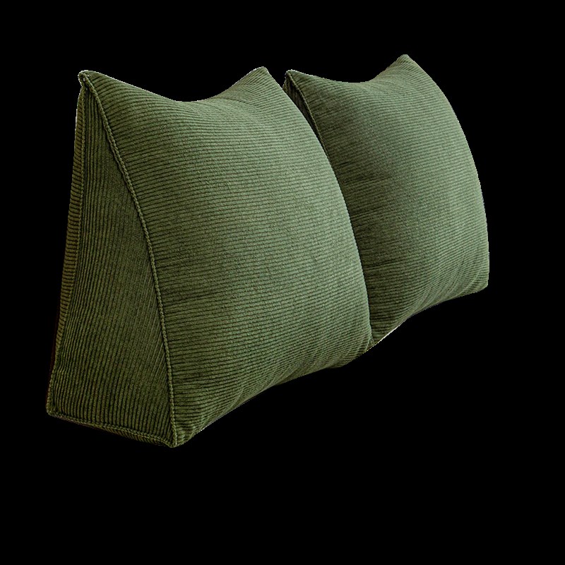 床头靠垫三角护腰靠枕沙发软靠背办公室护腰抱枕T可拆洗床上靠背