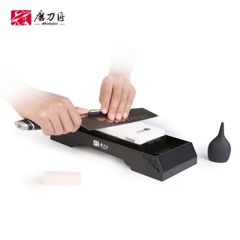 家用磨刀石磨刀神器双面2000*10000目白刚玉油石厨房储物磨刀器