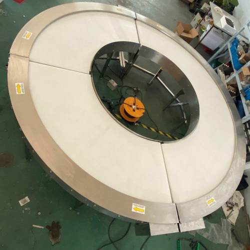 小型专筒用带转弯机输送机滚皮弯机180度环型全自动传送转带组装