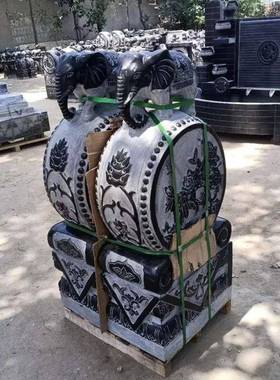 门墩抱鼓石9901青石圆门鼓惠口旧摆放石门鼓门当做优石鼓