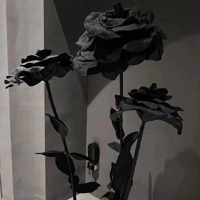 网红场同背款黑色玫瑰巨型婚庆道具真景PDD10037婚礼布置现假花仿