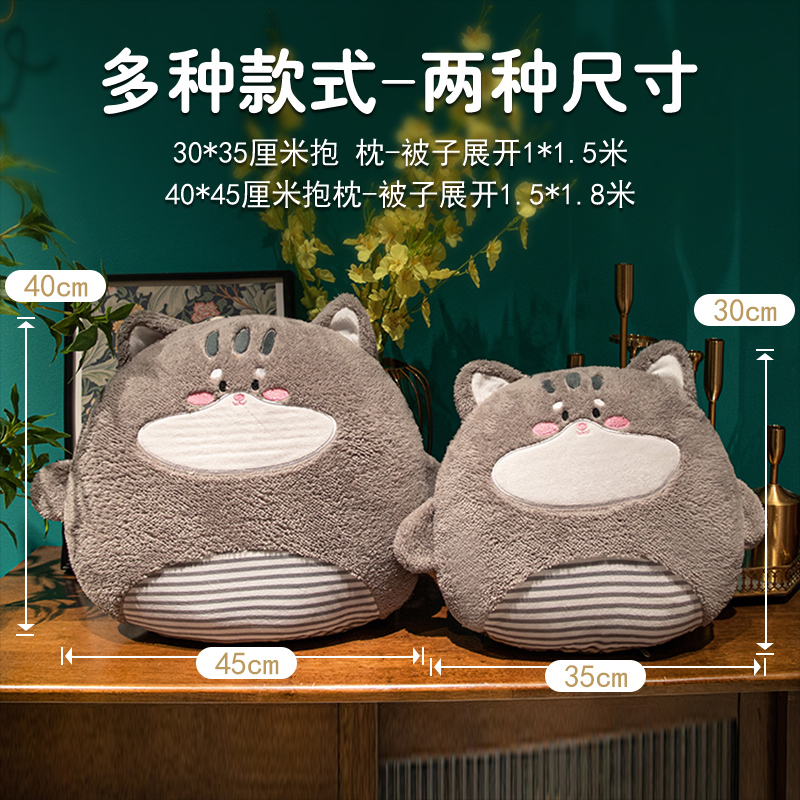 抱枕被子两d用汽车靠枕车用办公室午睡枕头车载毯子二合一2022新