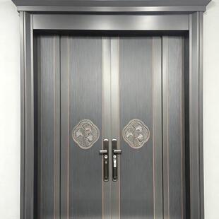 新款别墅自建房入户门堂屋门不锈钢大门双开门豪华对开防晒