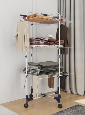 16管白色翼型晒衣衣铁艺漆阳台落地TW-303多功能可折叠塔架型晾烤