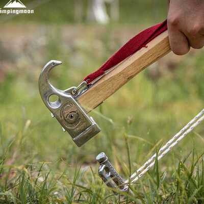 CAMPINGMOON露营起钉锤榔头敲打地钉帐篷钉户外不锈钢角蝰营锤