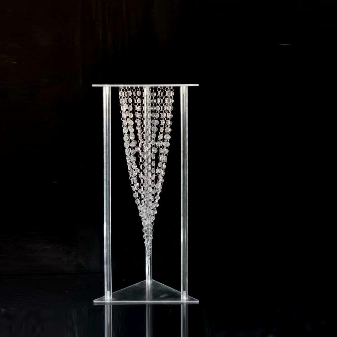 跨境亚克力水晶烛台婚庆道具路引婚礼宴会厅酒店餐桌中心装饰摆件