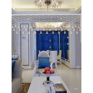 珠帘水晶隔断帘客厅挂帘门帘珠子装饰吊饰串珠链卫生间免打孔新款