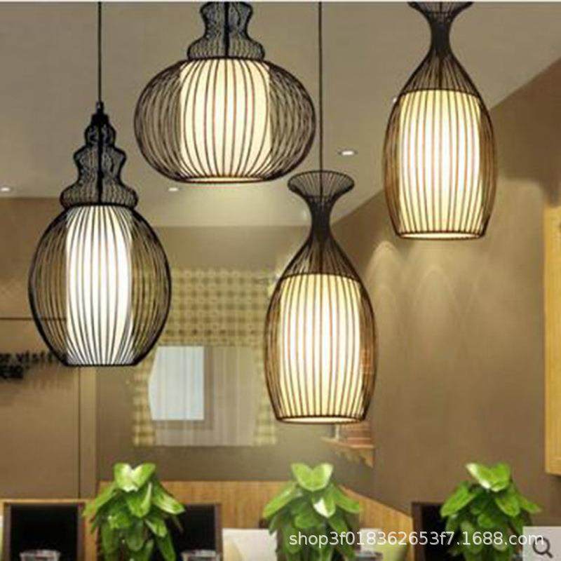 热销欧式鸟巢铁艺吊灯创意吧台酒店客厅餐厅吊灯loft工业风吊灯,家装灯饰光源,智能吊灯,淘宝优惠券,粉丝福利购,淘宝优惠卷