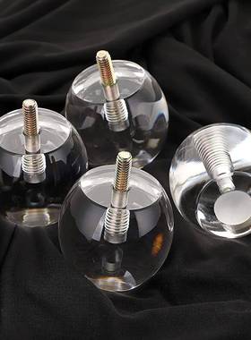 跨境亚克力桌脚水晶沙发脚柜脚透明圆饼家具脚欧式茶几脚