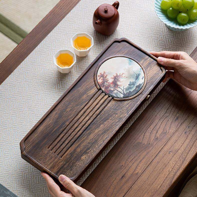 整块胡桃木茶盘家用实木办公室排水式小型干泡茶台茶海茶具茶托盘,餐饮具,茶盘,淘宝优惠券,粉丝福利购,淘宝优惠卷