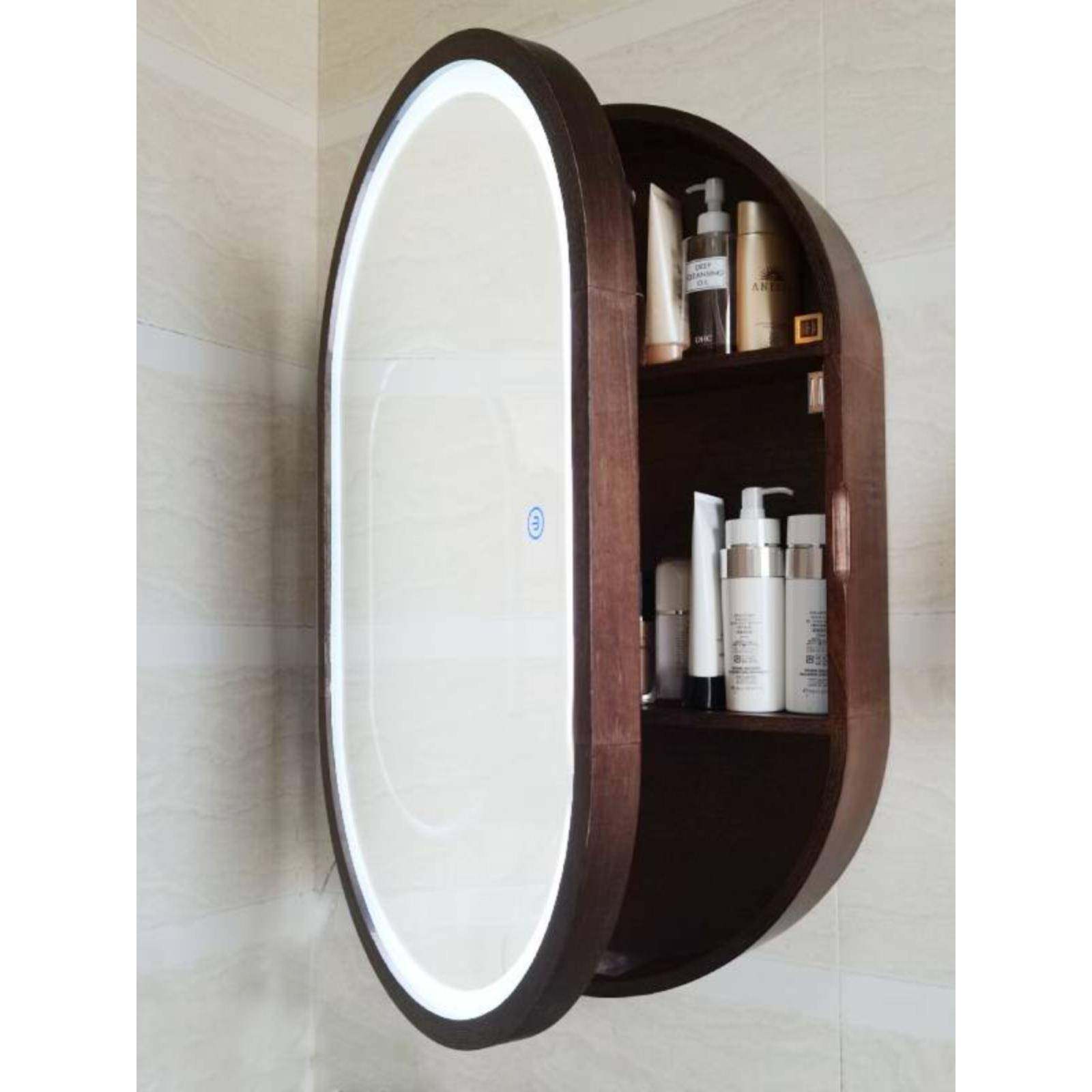 2I椭圆形浴室镜柜储物带灯壁挂梳妆化妆厕所卫生间镜子挂墙式全身,家装主材,浴室镜,淘宝优惠券,粉丝福利购,淘宝优惠卷