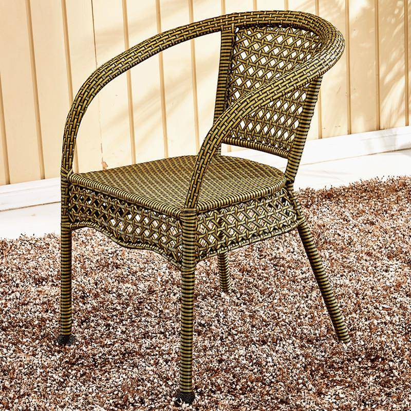 靠背单椅XD_igYGW休人藤阳椅家用滕编扶手椅子户外餐椅台闲座椅老