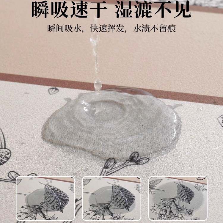 新中式禅意桌旗布艺茶席硅藻泥轻奢茶桌垫布茶台茶垫长条茶旗