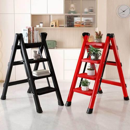 梯子家用折叠伸缩小型轻便三步叉梯凳室内人字梯踏步爬梯收缩楼梯