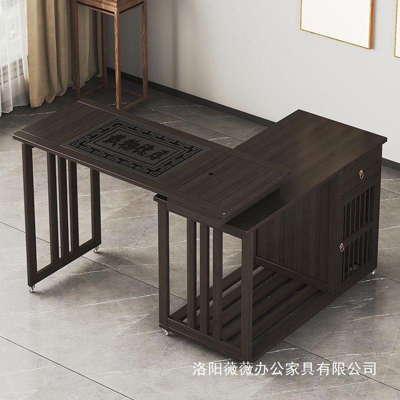 可HNI移动旋茶转桌边桌柜侧小户柜型家用小茶台阳台烧水壶一体椅