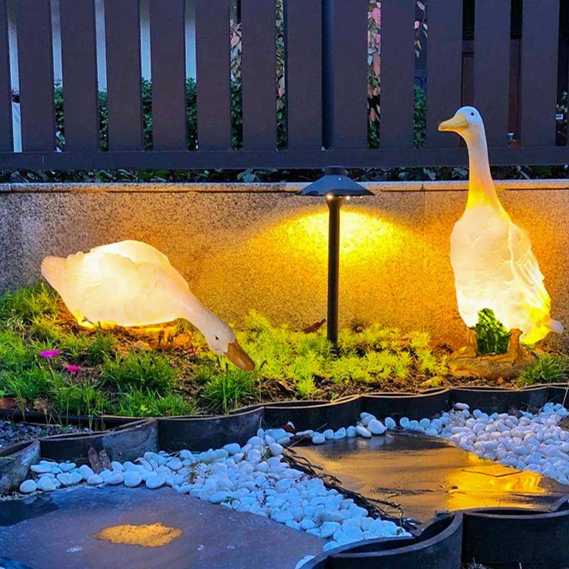 户景围外灯院灯太阳能草坪灯花园布置动物灯防水庭氛鸭子灯造景观