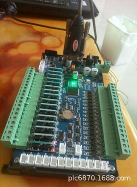 PLC工控板国产FX3U 单板式FX3U-32 64MR/MT-10AD2DA带AD DA 带485