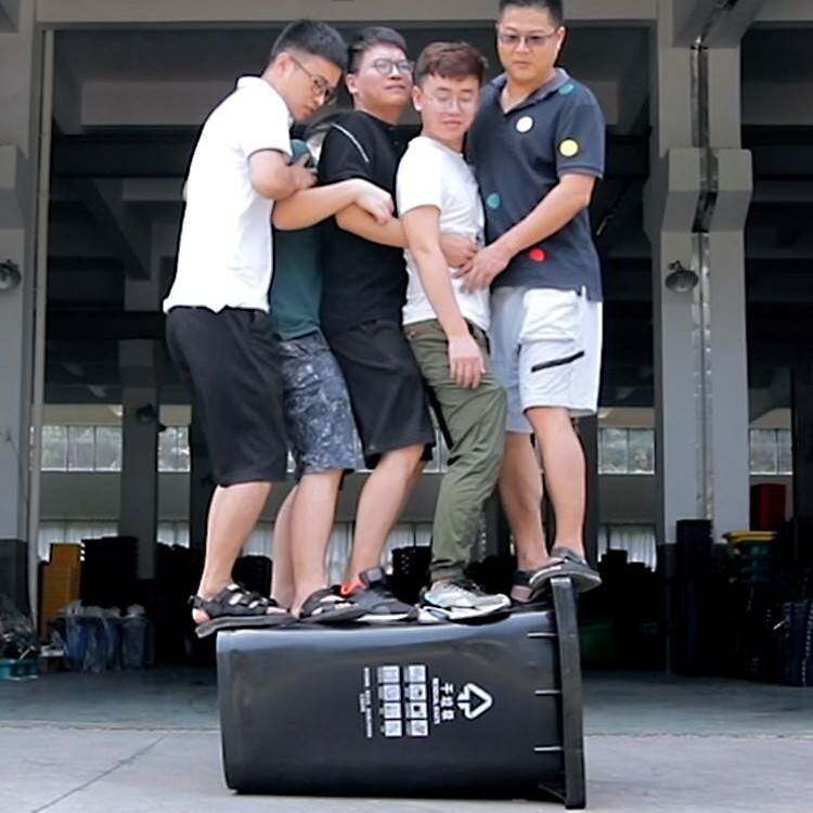 街道分类大垃圾桶户外环卫商用240L带盖两轮子加厚挂车宽口垃圾桶
