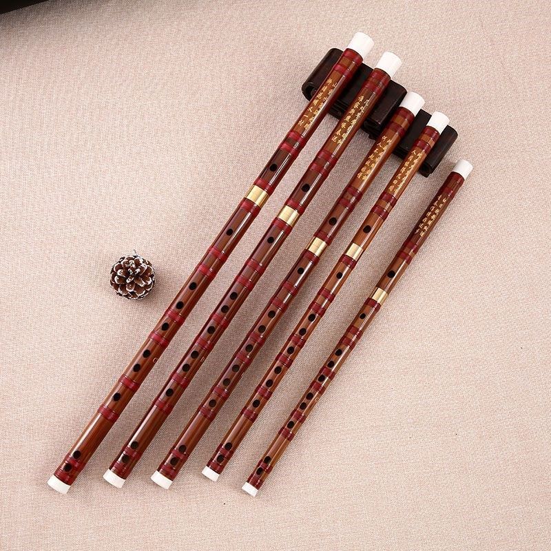 笛子全套一整套横笛五只7支套装竹笛初学成人零基础T乐器苦竹入18