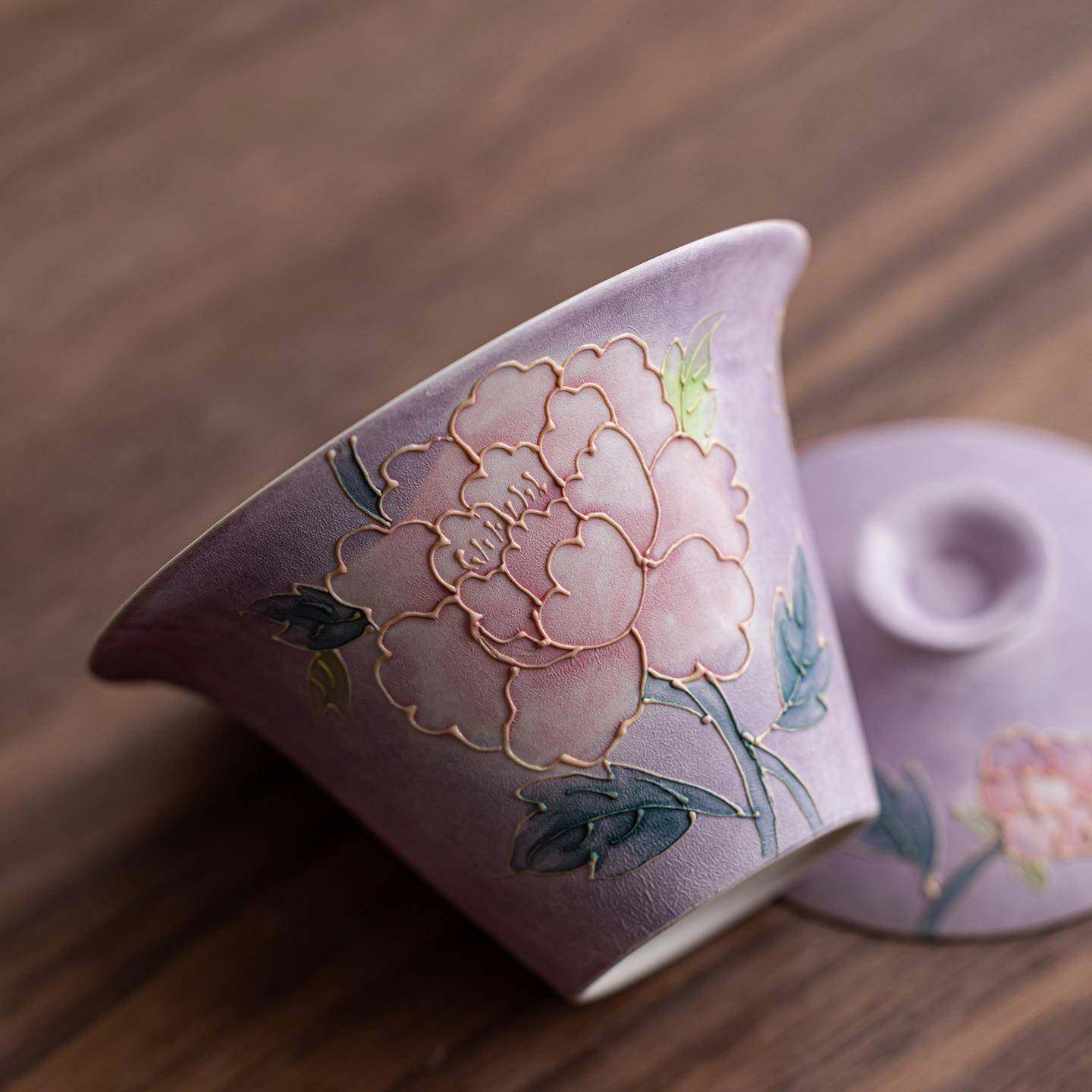 2025款手绘牡丹二才用盖碗家陶新瓷泡茶碗茶具无品牌/茶杯单个不,电子/电工,接线端子,淘宝优惠券,粉丝福利购,淘宝优惠卷