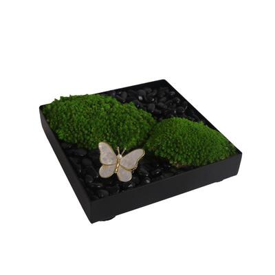 新中式古书风PZ1241样中板房会所售处楼茶具苔藓装饰籍托盘组合装