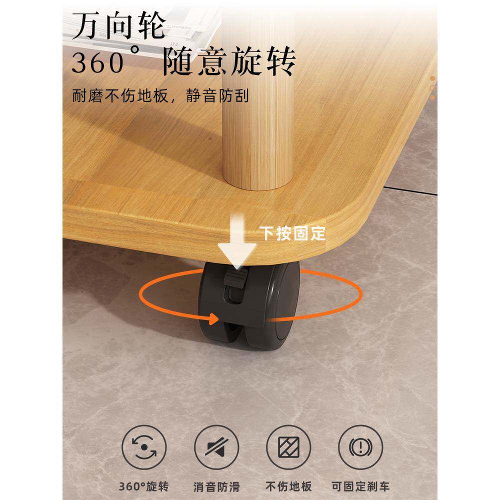 式电脑主机托架移动办公室桌下台机箱可置柜托盘放打印64824机置