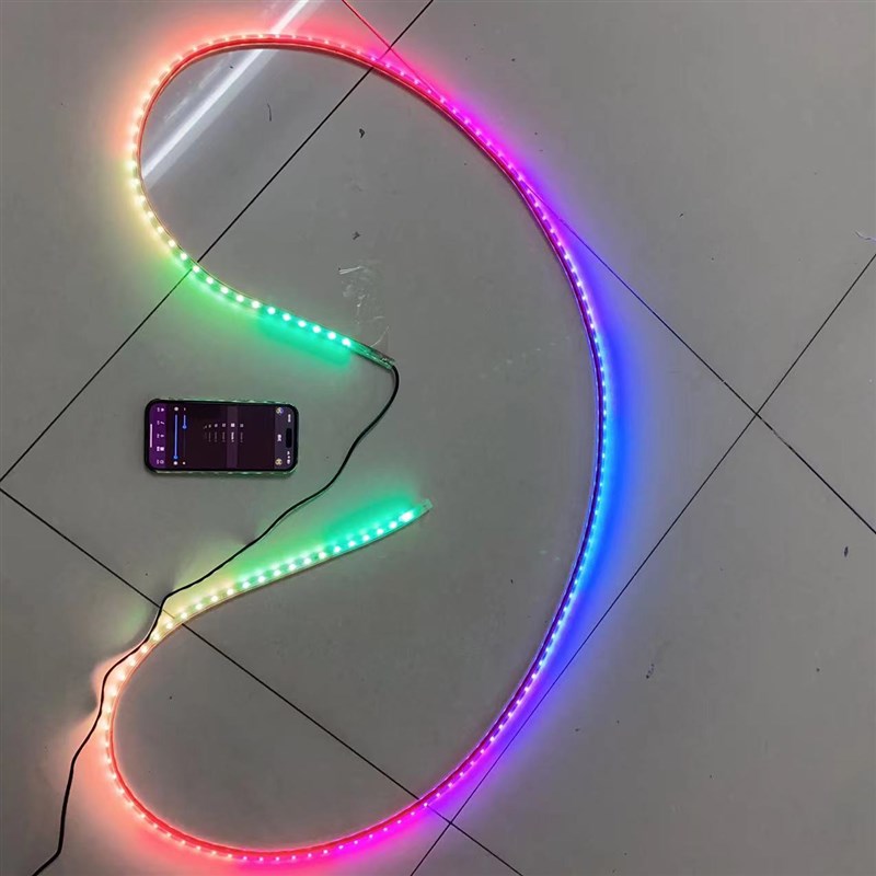 24V货车遮阳板12nV电动车七彩流光跑马灯流水灯爆闪中网灯游侠灯