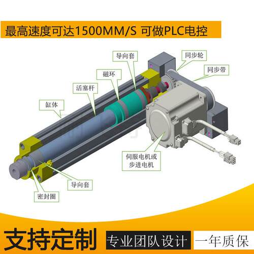 推伺服动缸大力电动伸NET-001缩电推拉杆电小型快速步进缸高精度
